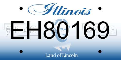 EH80169 Illinois License Plate