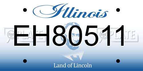 EH80511 Illinois License Plate