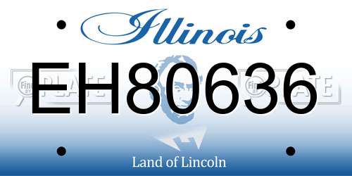 EH80636 Illinois License Plate