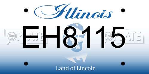 EH8115 Illinois License Plate