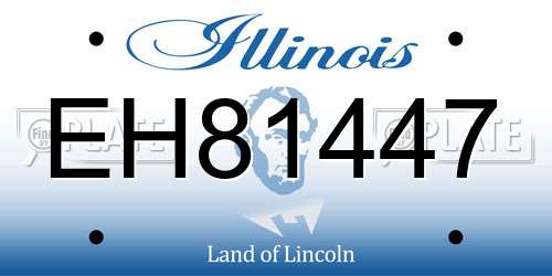 EH81447 Illinois License Plate