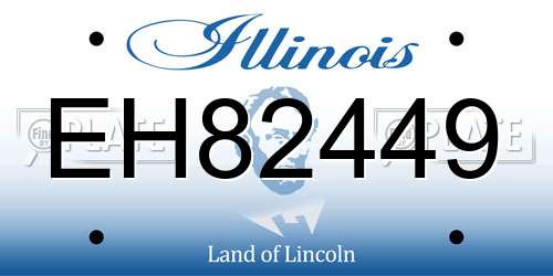 EH82449 Illinois License Plate