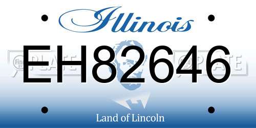 EH82646 Illinois License Plate