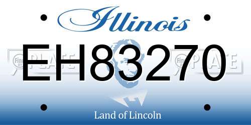 EH83270 Illinois License Plate