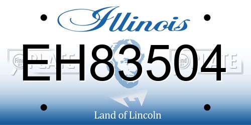 EH83504 Illinois License Plate