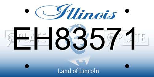 EH83571 Illinois License Plate
