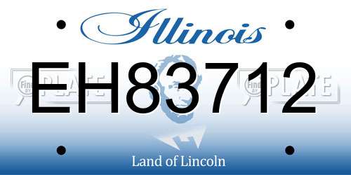 EH83712 Illinois License Plate
