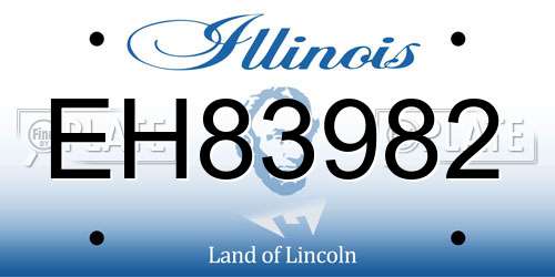 EH83982 Illinois License Plate