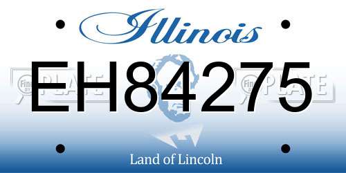EH84275 Illinois License Plate