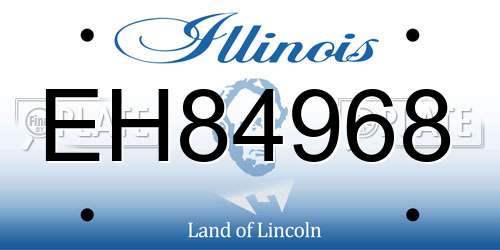 EH84968 Illinois License Plate