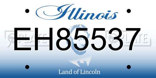 EH85537 Illinois License Plate