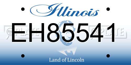 EH85541 Illinois License Plate