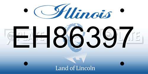 EH86397 Illinois License Plate