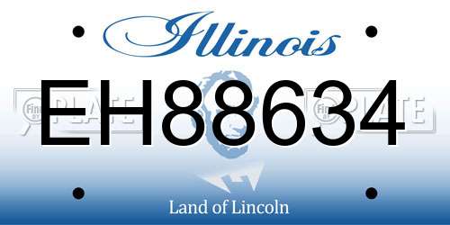 EH88634 Illinois License Plate