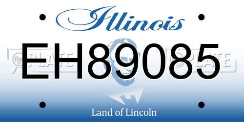 EH89085 Illinois License Plate