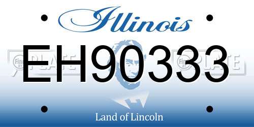 EH90333 Illinois License Plate
