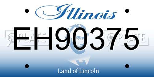 EH90375 Illinois License Plate