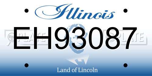 EH93087 Illinois License Plate