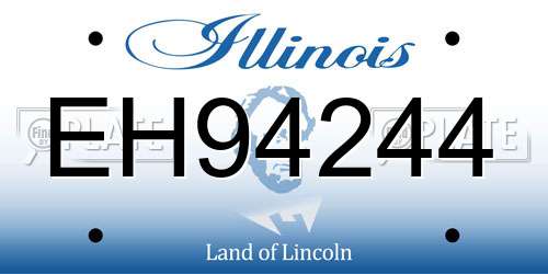 EH94244 Illinois License Plate