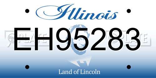 EH95283 Illinois License Plate