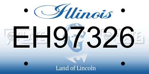 EH97326 Illinois License Plate