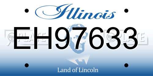 EH97633 Illinois License Plate