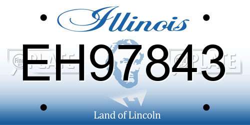 EH97843 Illinois License Plate