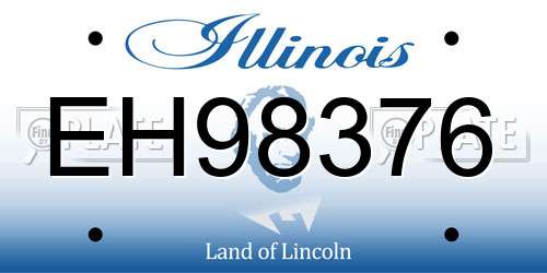 EH98376 Illinois License Plate