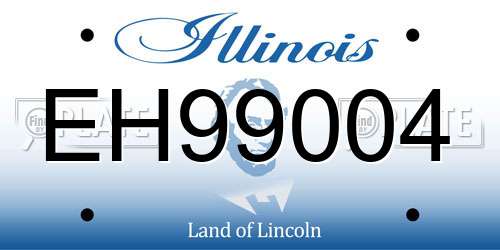 EH99004 Illinois License Plate