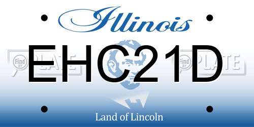 EHC21D Illinois License Plate