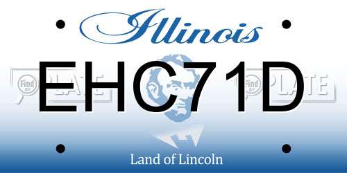 EHC71D Illinois License Plate