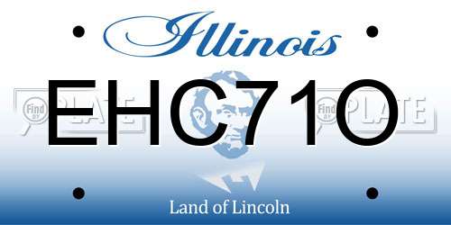 EHC71O Illinois License Plate