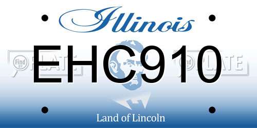 EHC910 Illinois License Plate