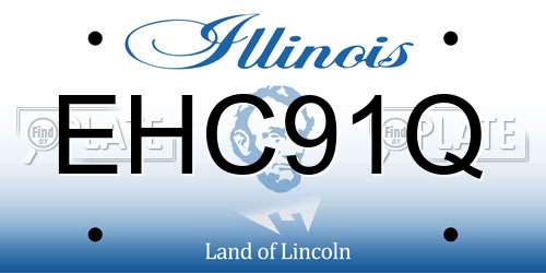EHC91Q Illinois License Plate