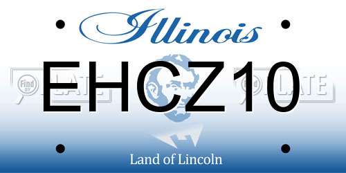 EHCZ10 Illinois License Plate