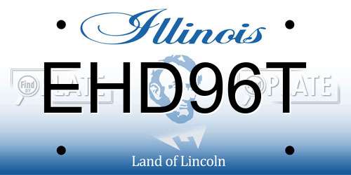 EHD96T Illinois License Plate
