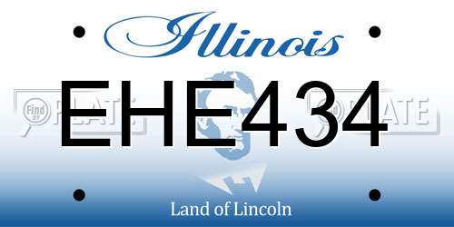 EHE434 Illinois License Plate