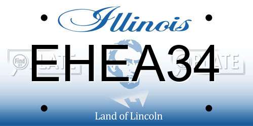 EHEA34 Illinois License Plate