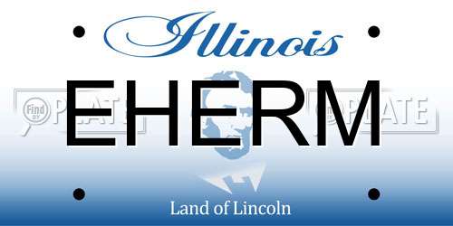 EHERM Illinois License Plate