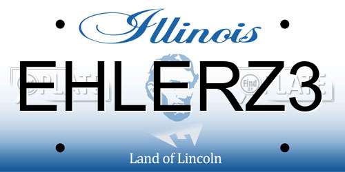EHLERZ3 Illinois License Plate