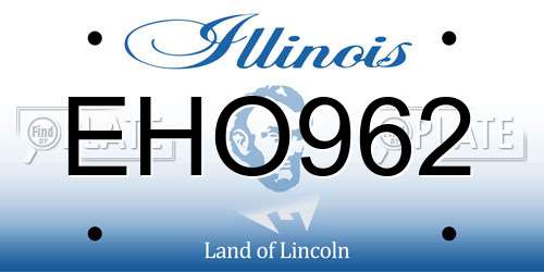 EHO962 Illinois License Plate
