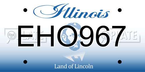 EHO967 Illinois License Plate