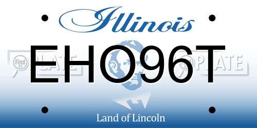 EHO96T Illinois License Plate