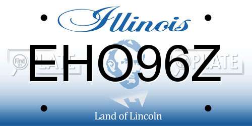 EHO96Z Illinois License Plate