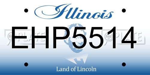 EHP5514 Illinois License Plate