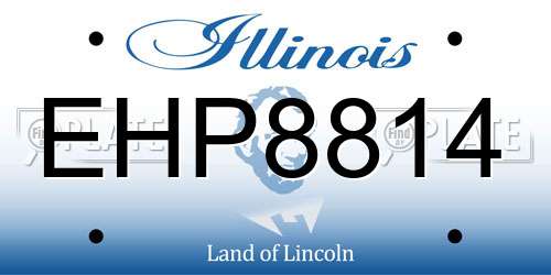 EHP8814 Illinois License Plate