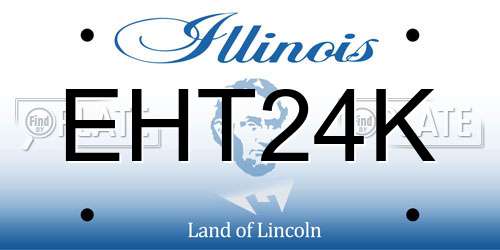 EHT24K Illinois License Plate