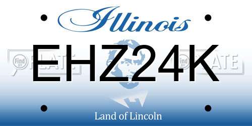 EHZ24K Illinois License Plate