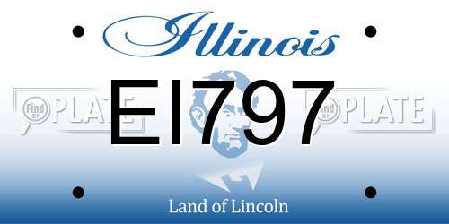 EI797 Illinois License Plate