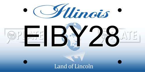 EIBY28 Illinois License Plate